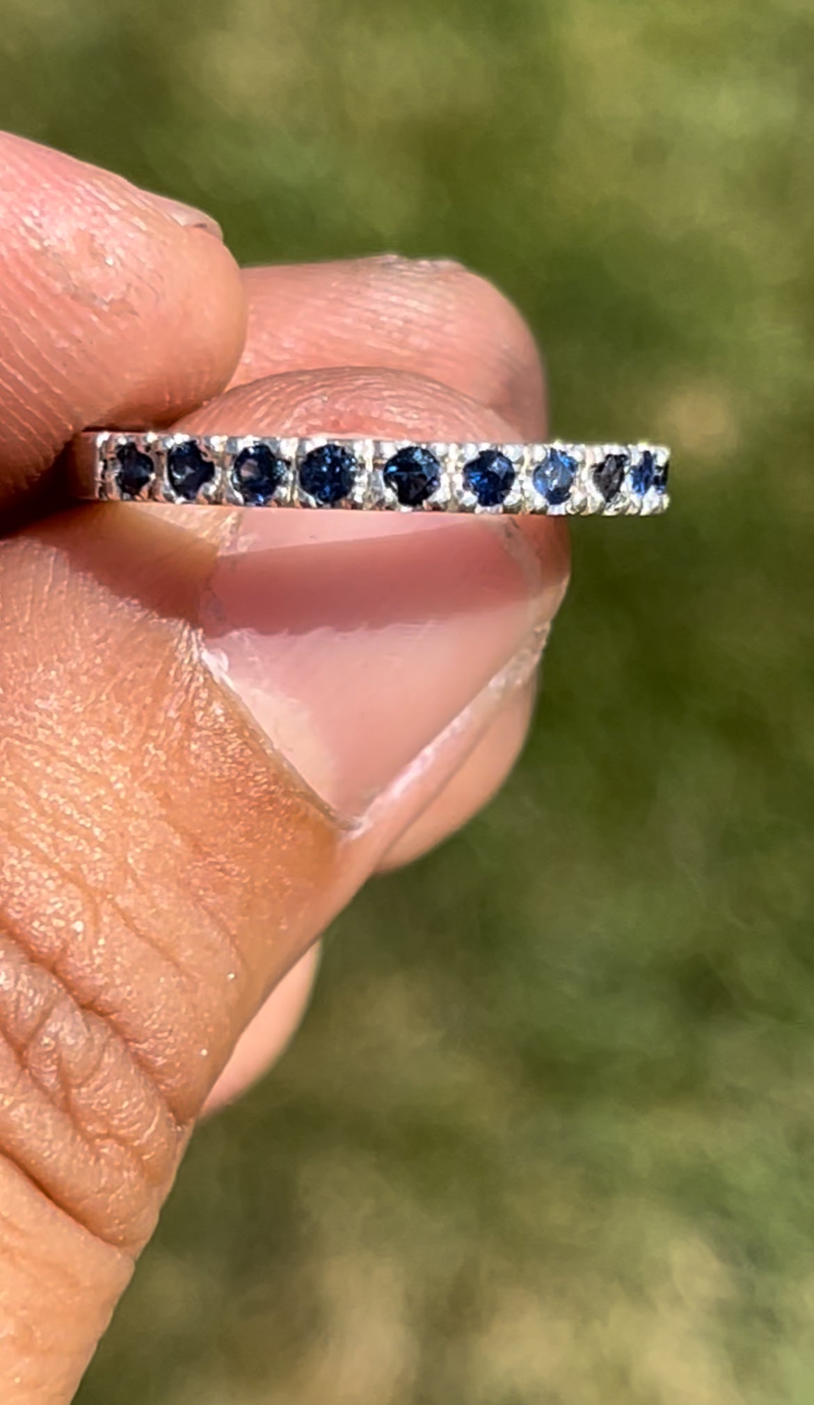 Sapphire Pave Ring