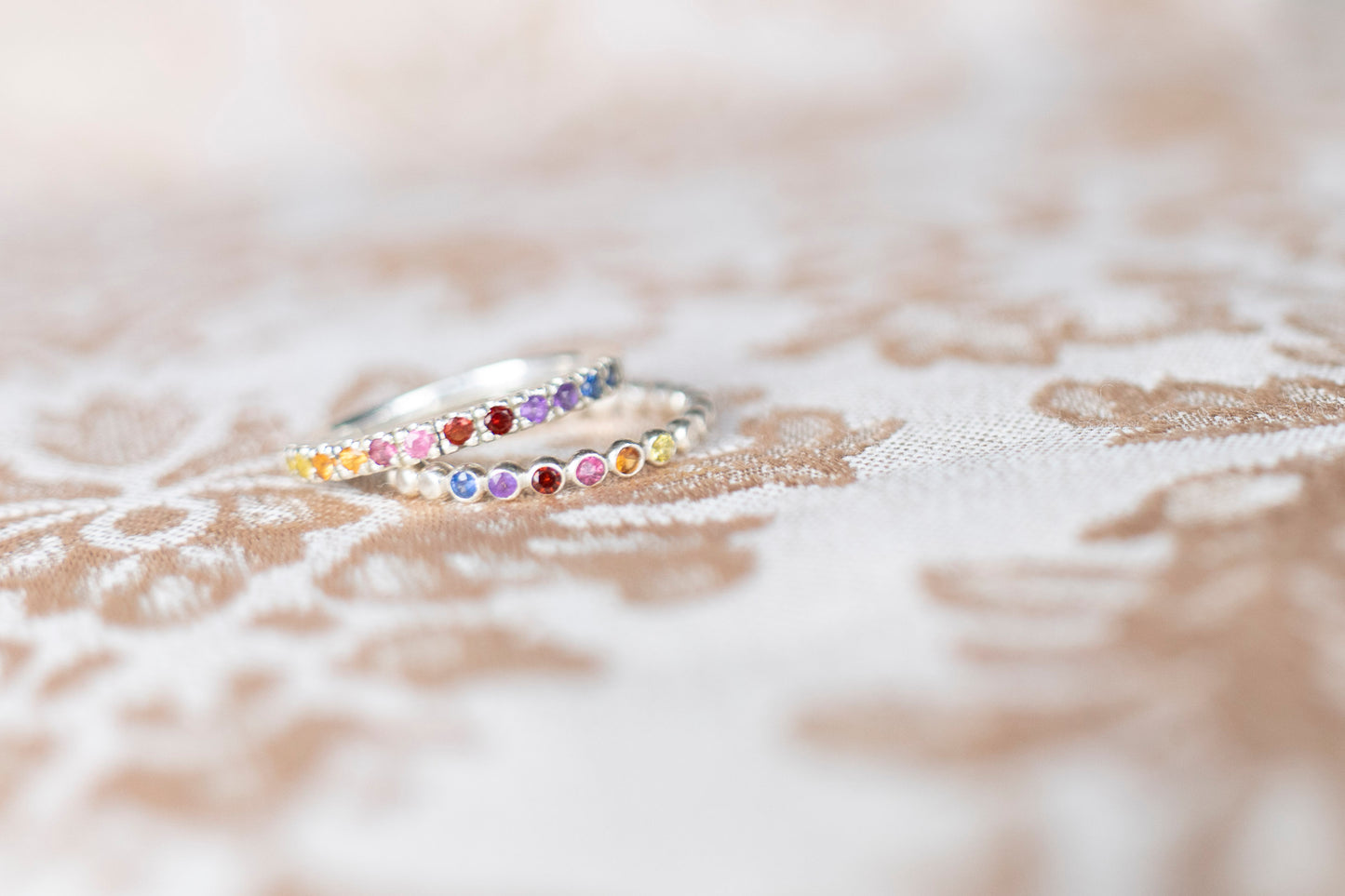 Sunset Gem Bead Ring