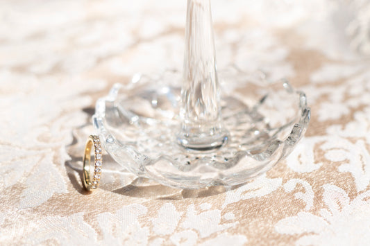 Rose Quartz Pave Ring