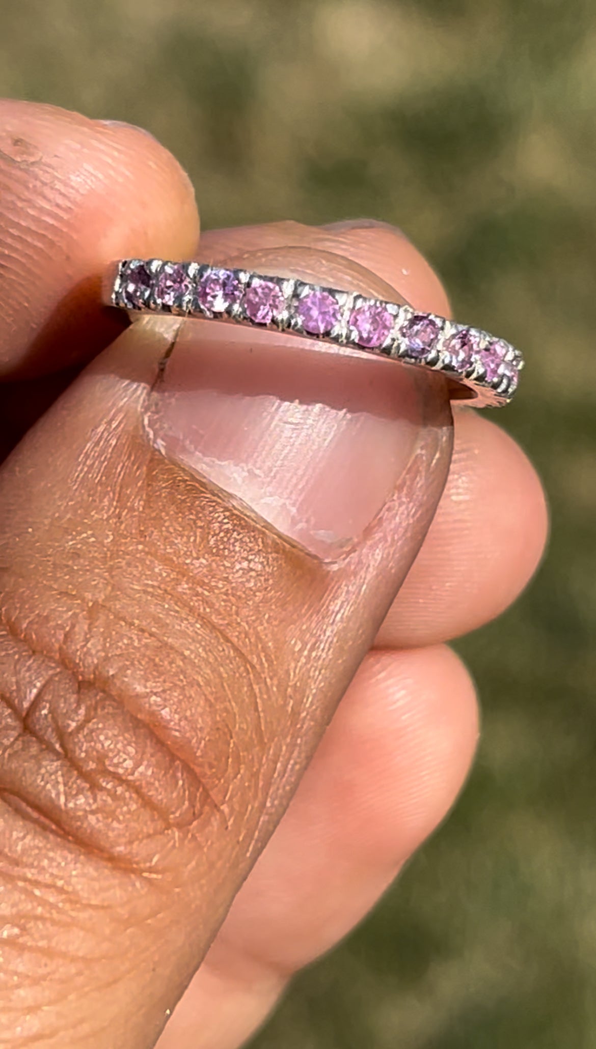Sapphire Pave Ring