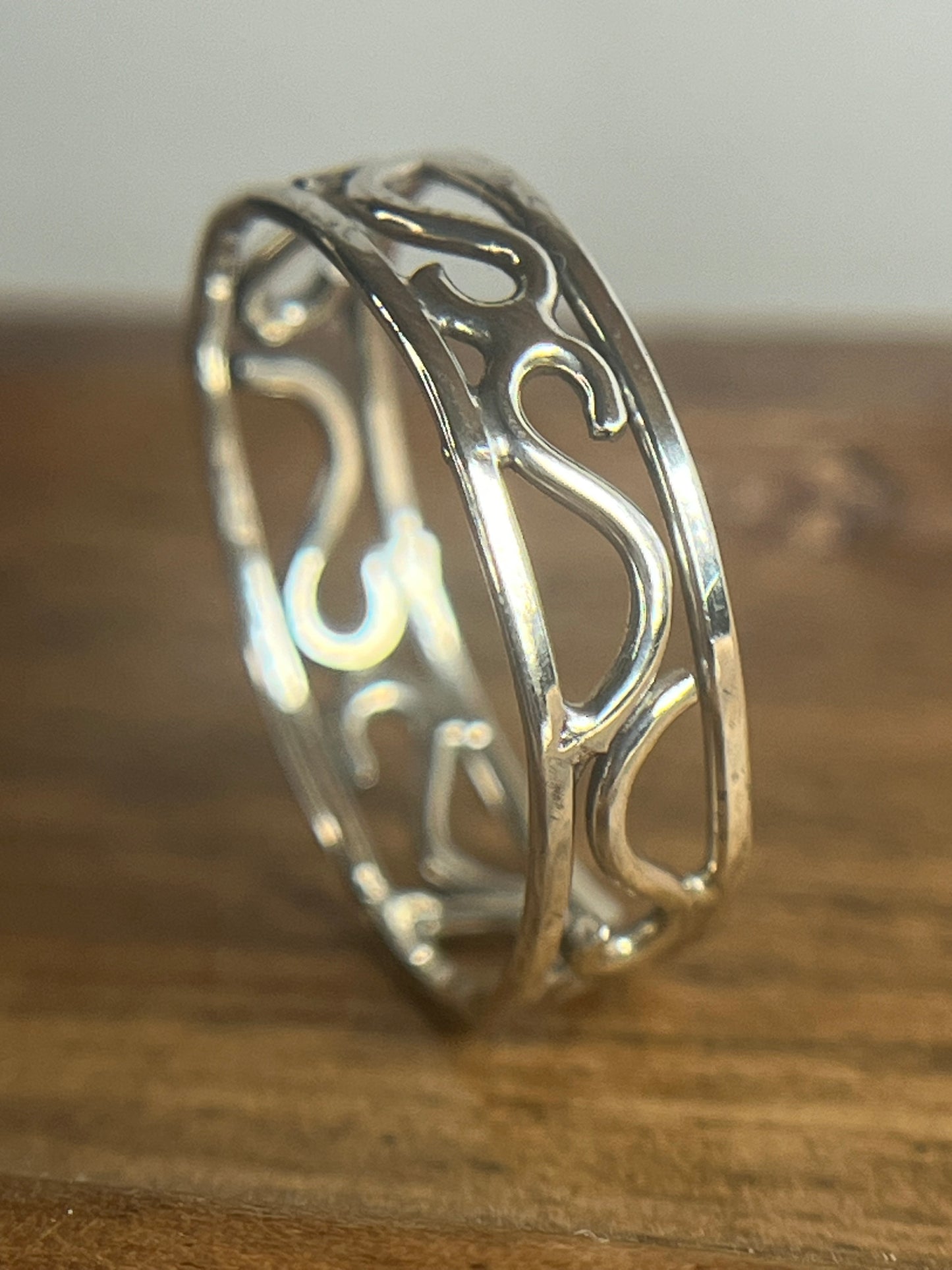 Silver filigree ring