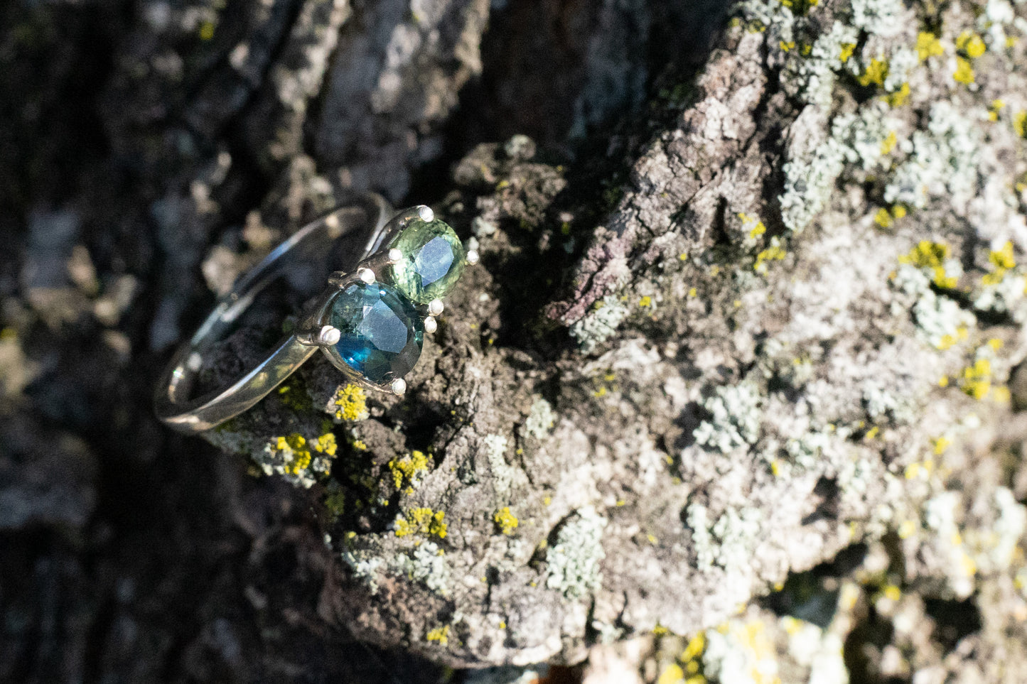 Anillo de zafiro Toi et Moi - Talla 7,75