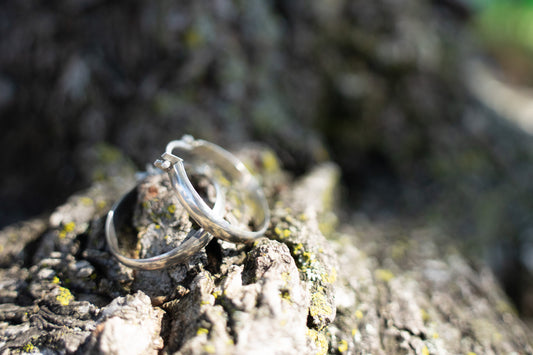 Hoop earrings with hinges