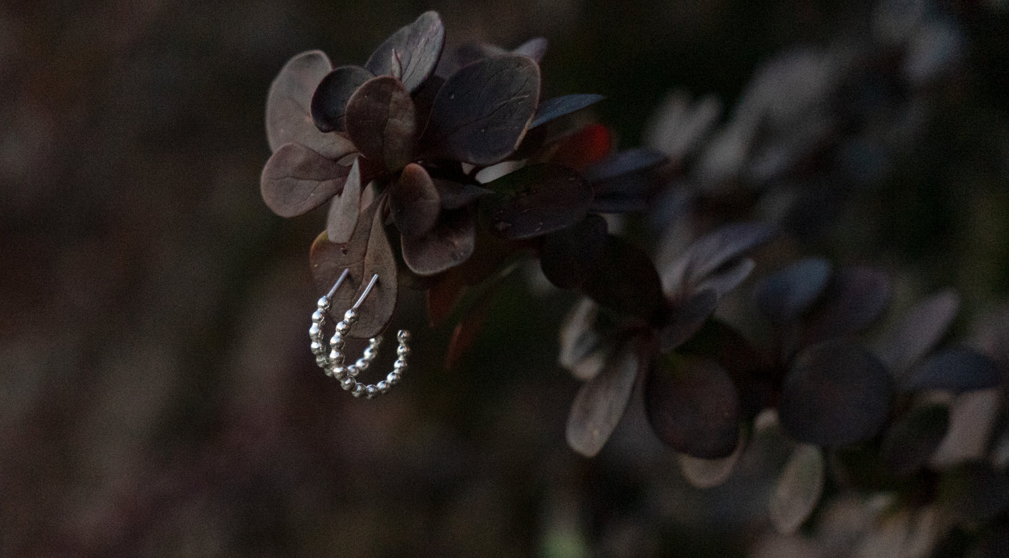 Sterling silver huggie earrings 