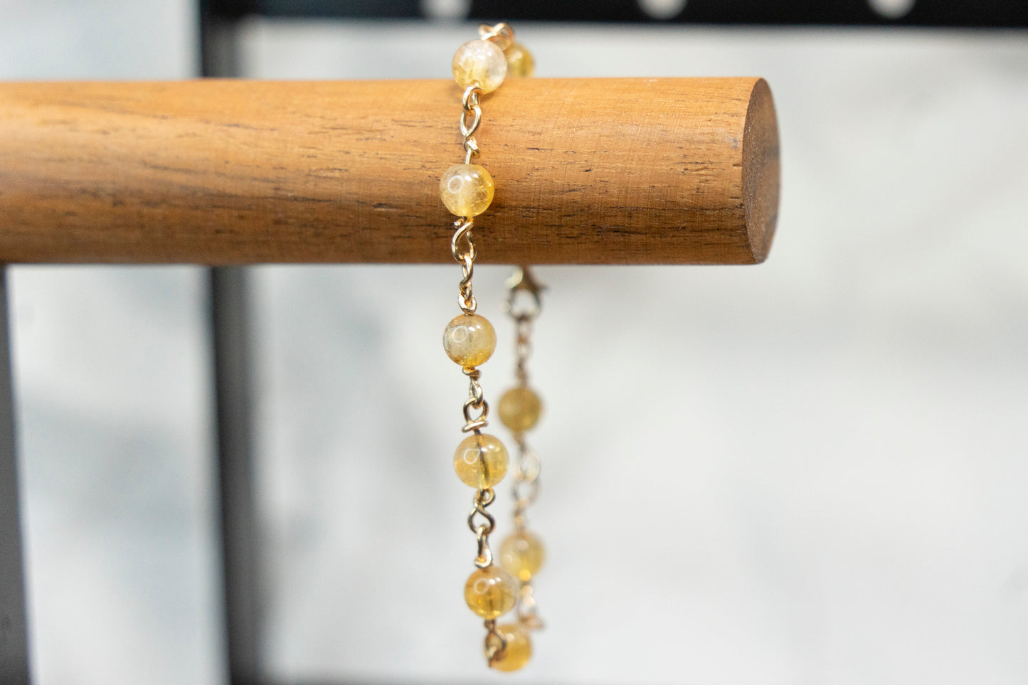 Citrine and gold fill bracelet