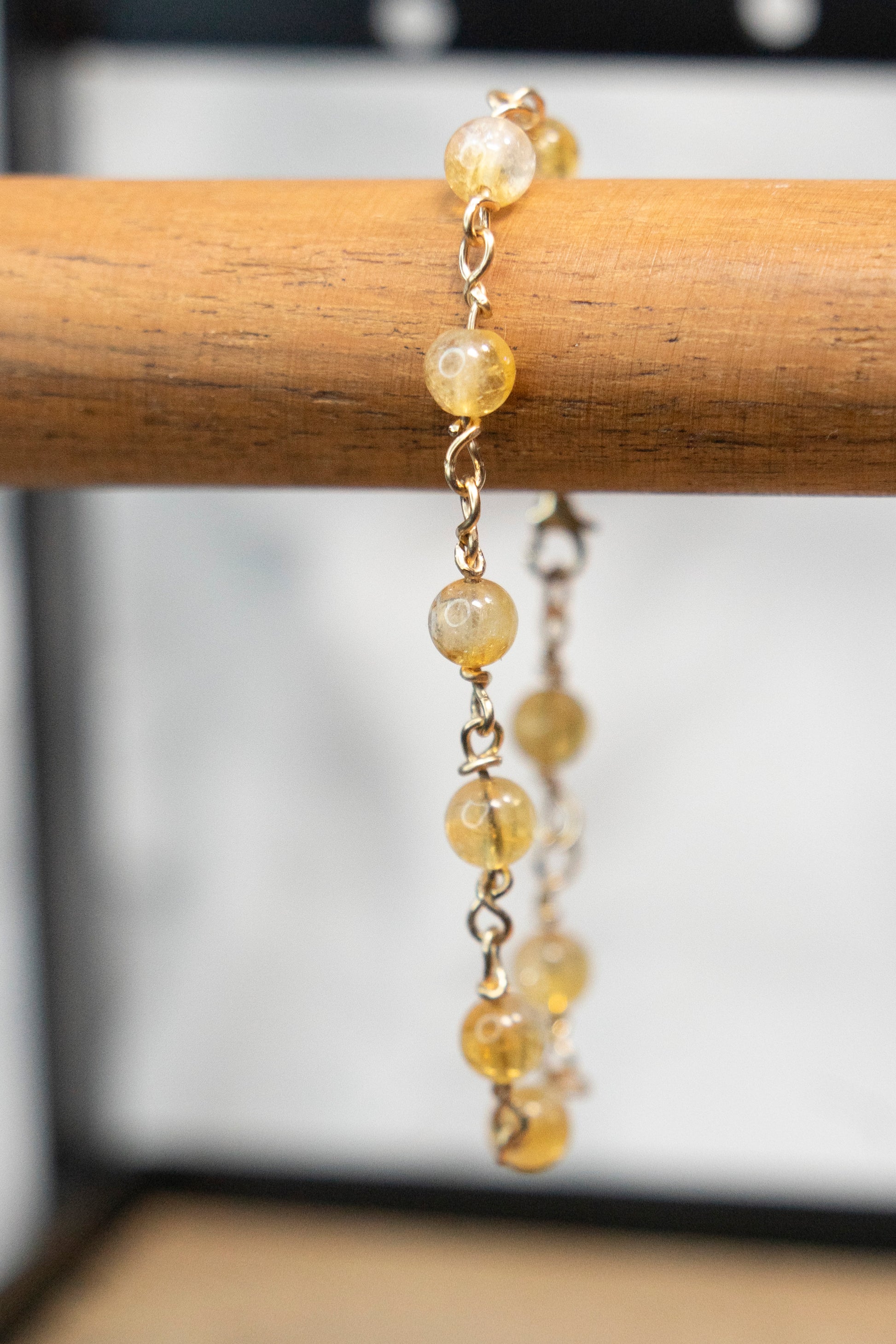 Citrine and gold fill bracelet