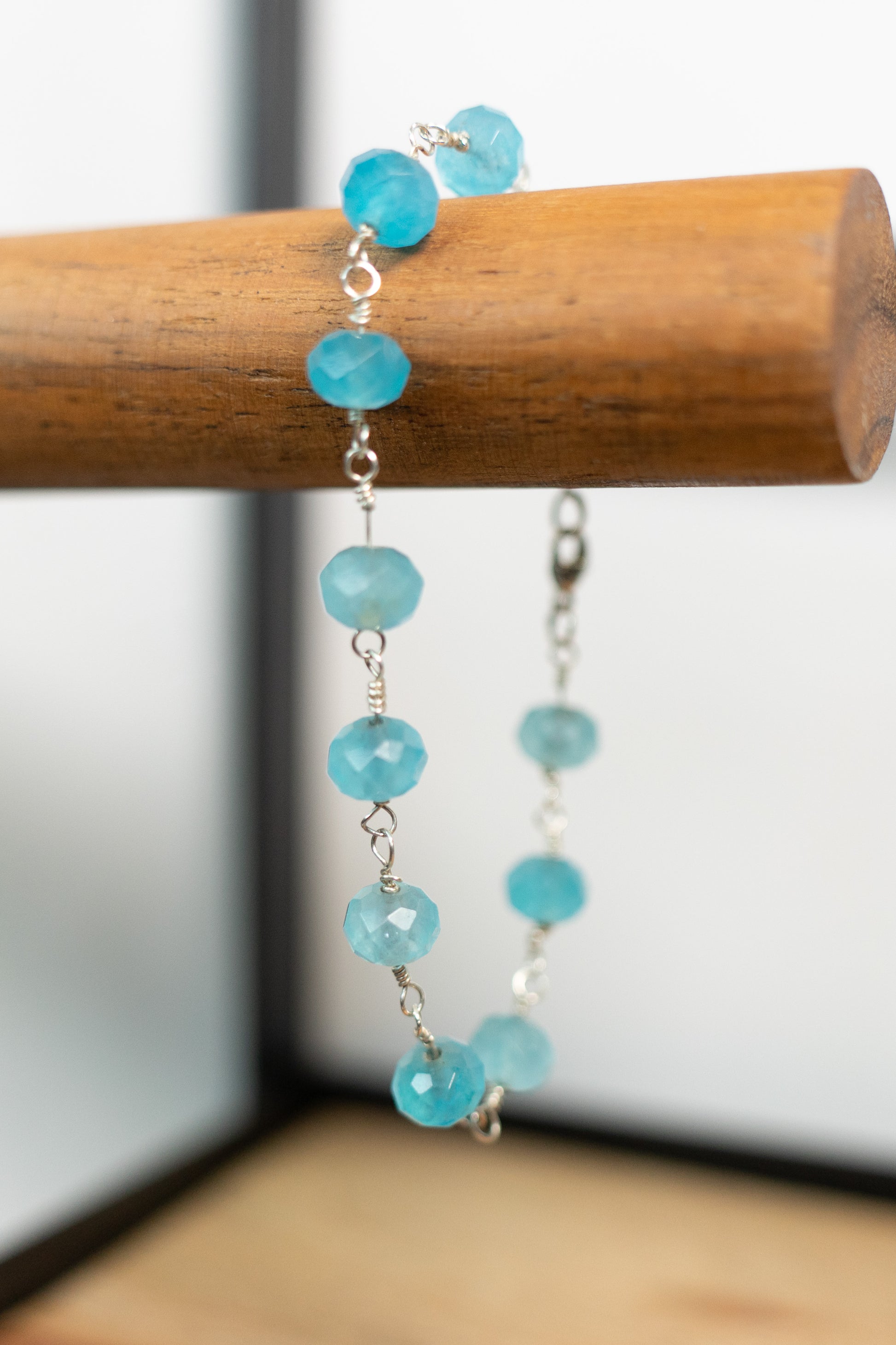 Blue chalcedony bracelet 