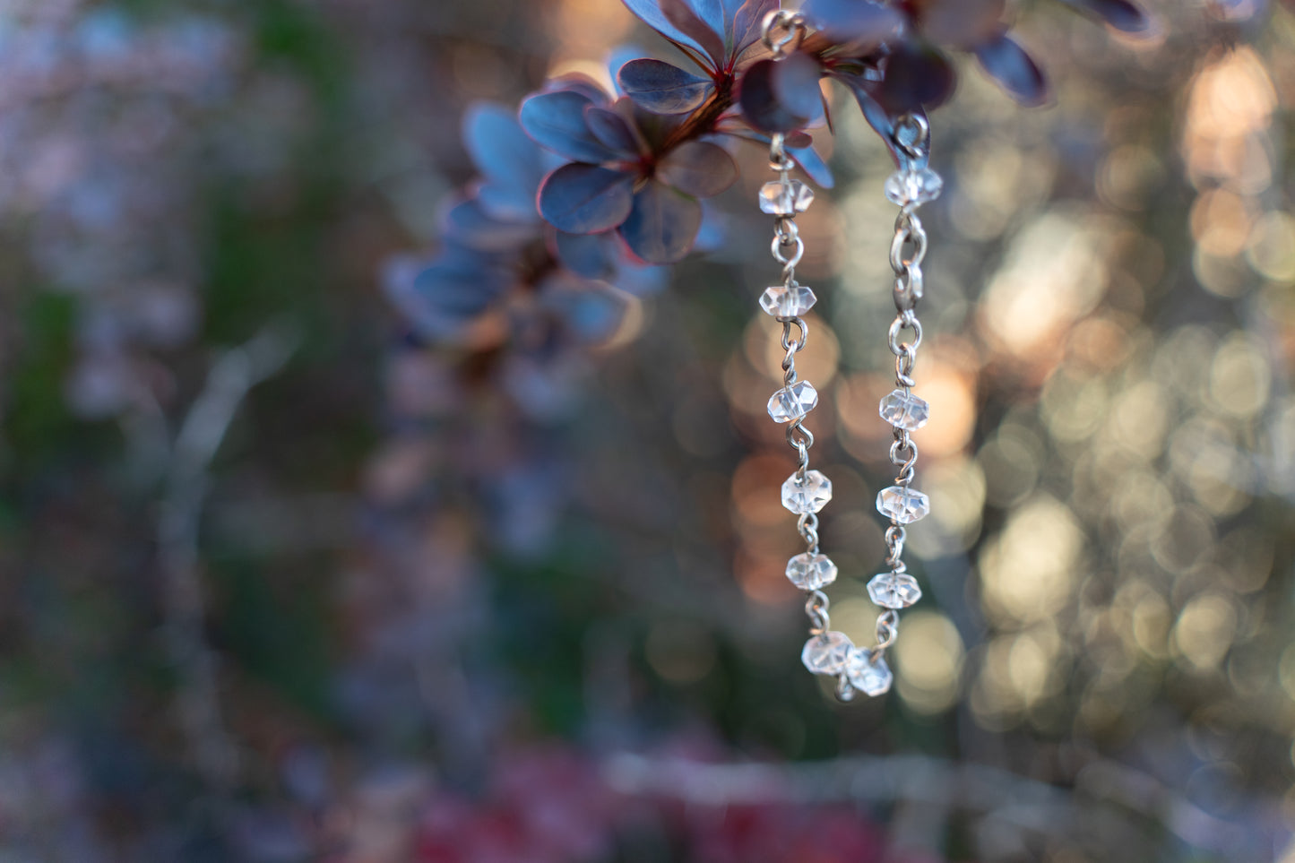 Clear quartz and silver bracelet