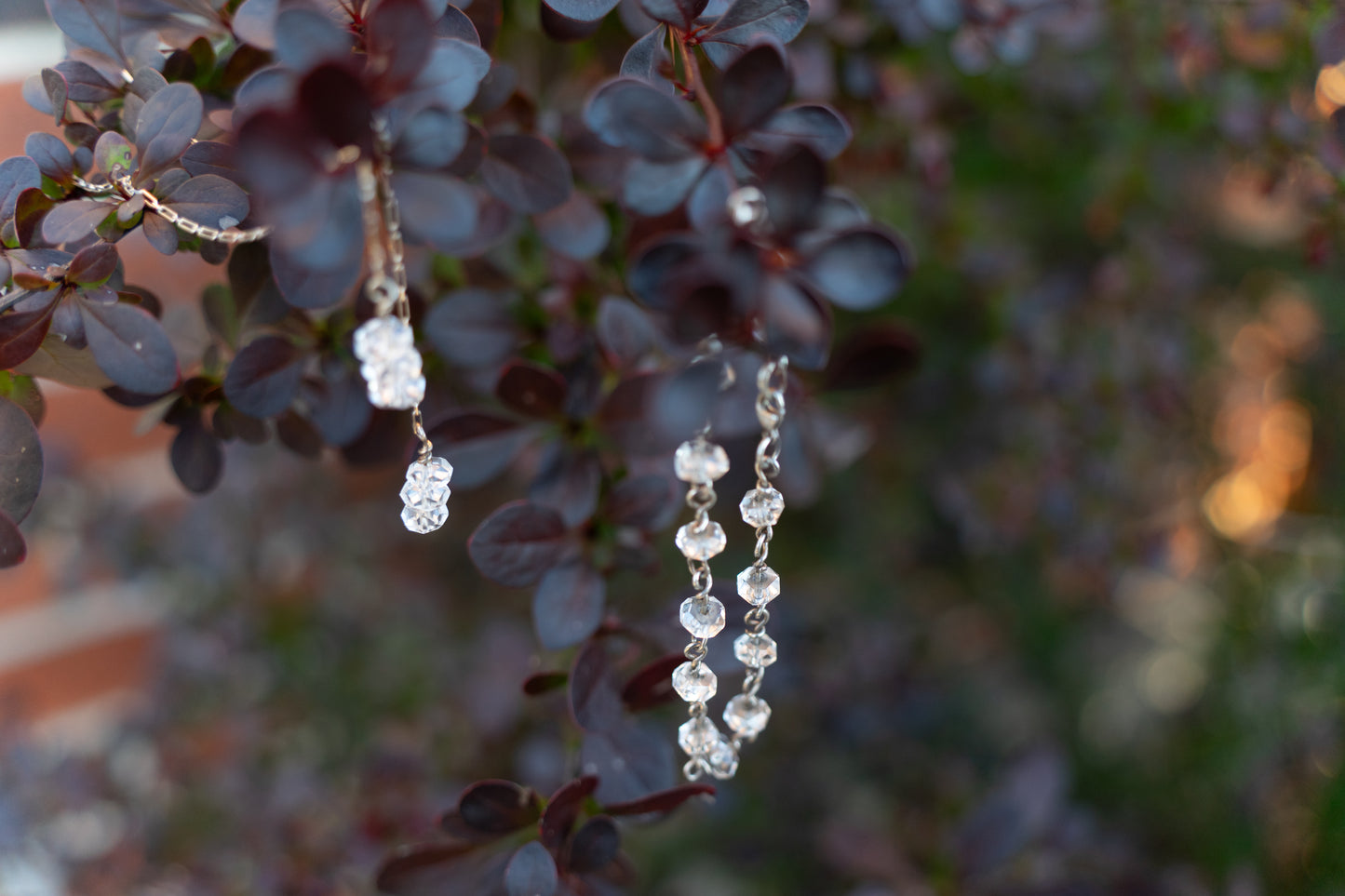 Quartz bracelet and earrings