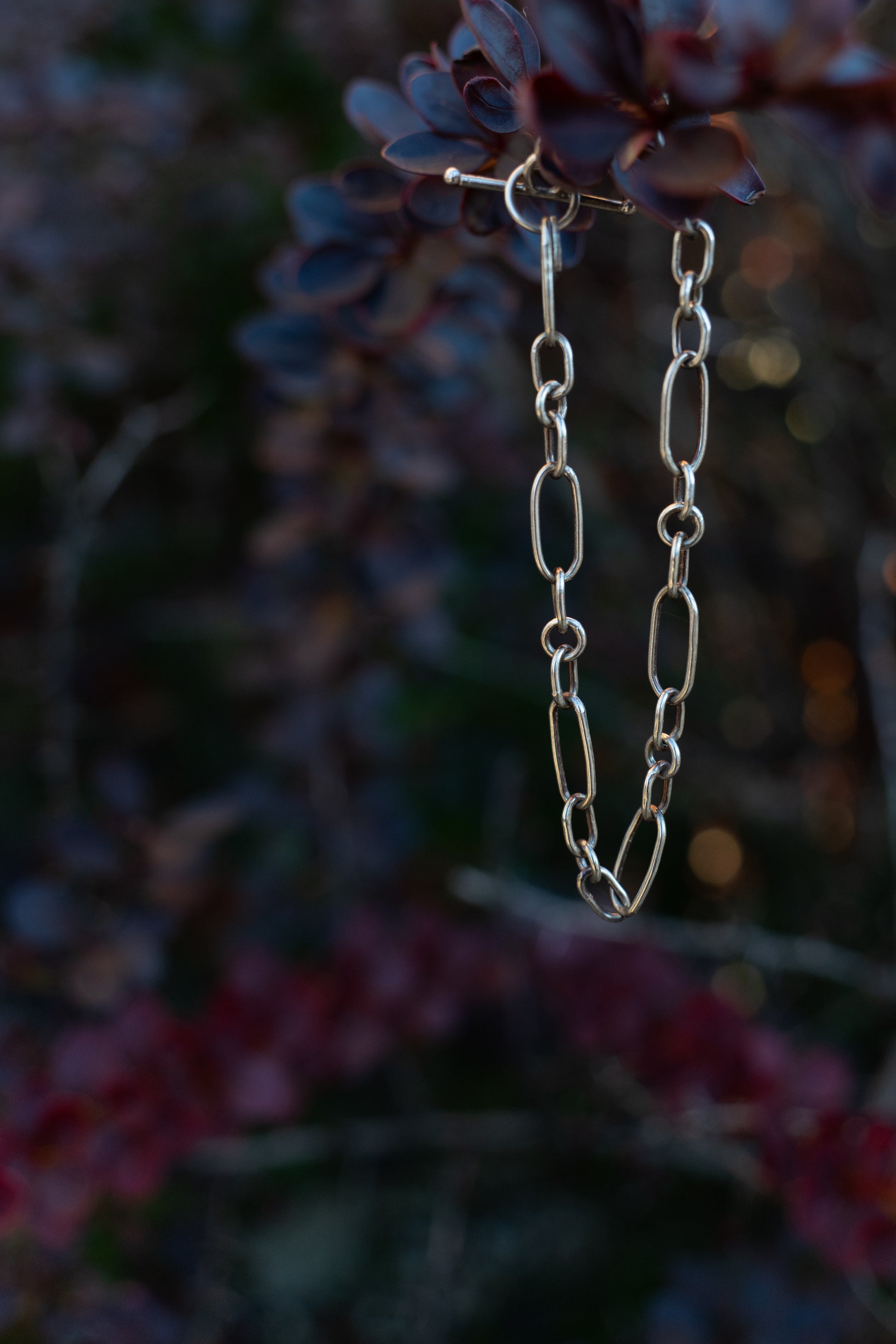 Chain link silver bracelet