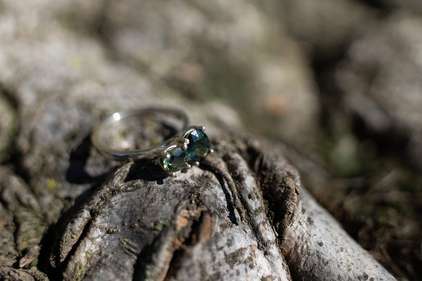 Anillo de zafiro Toi et Moi - Talla 7,75