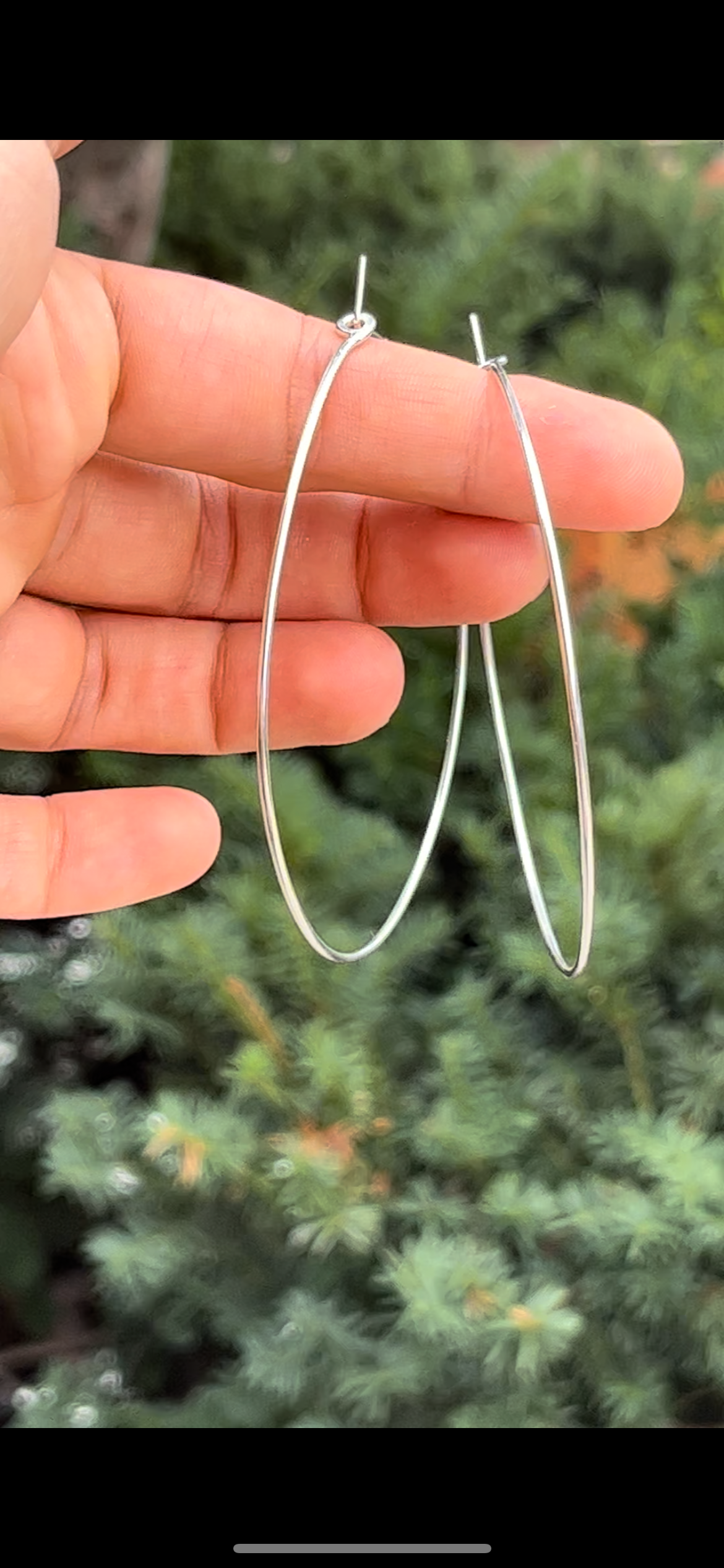 Silver hoop earrings