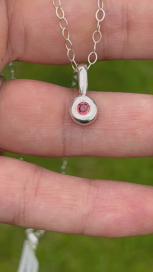 Birthstone Pebble Pendant