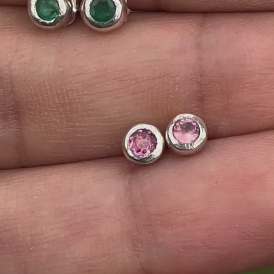 Birthstone stud earrings