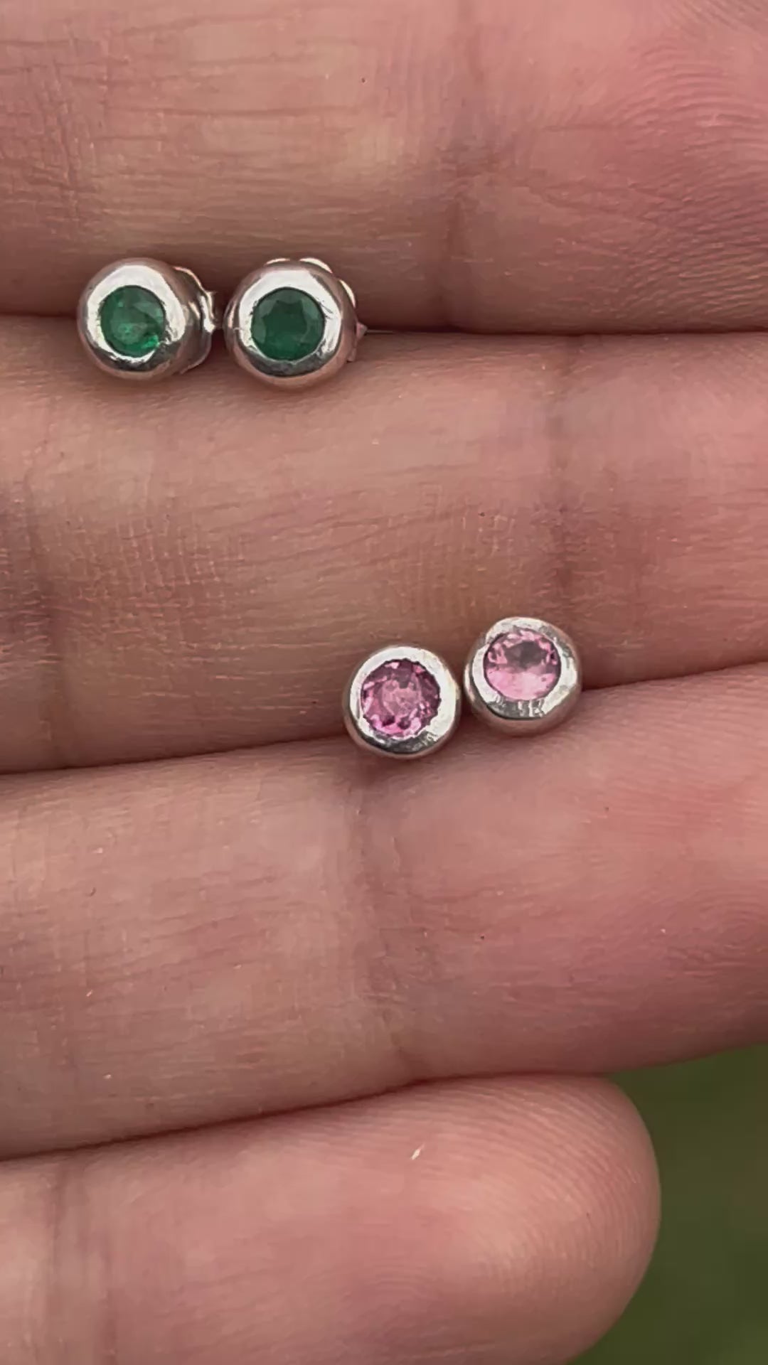 Birthstone stud earrings