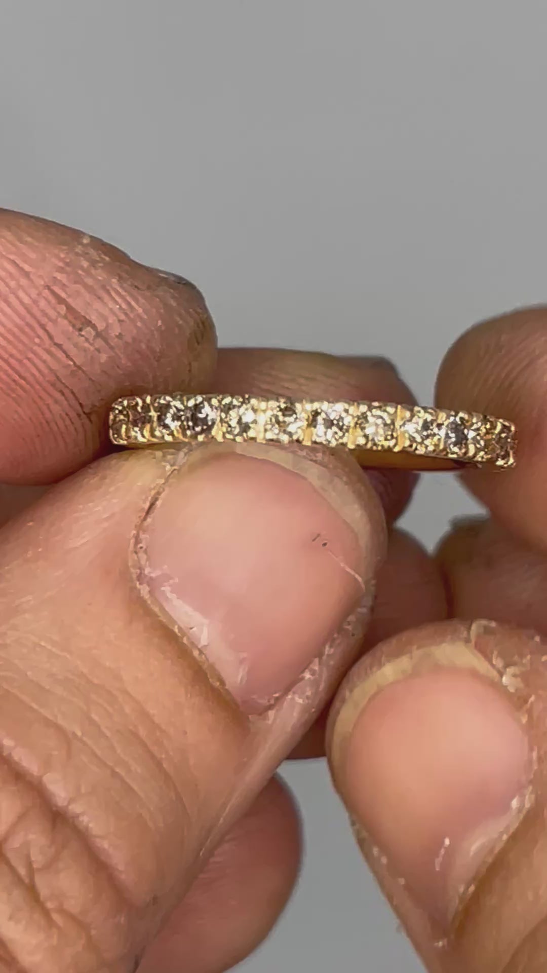 gold diamond pave ring