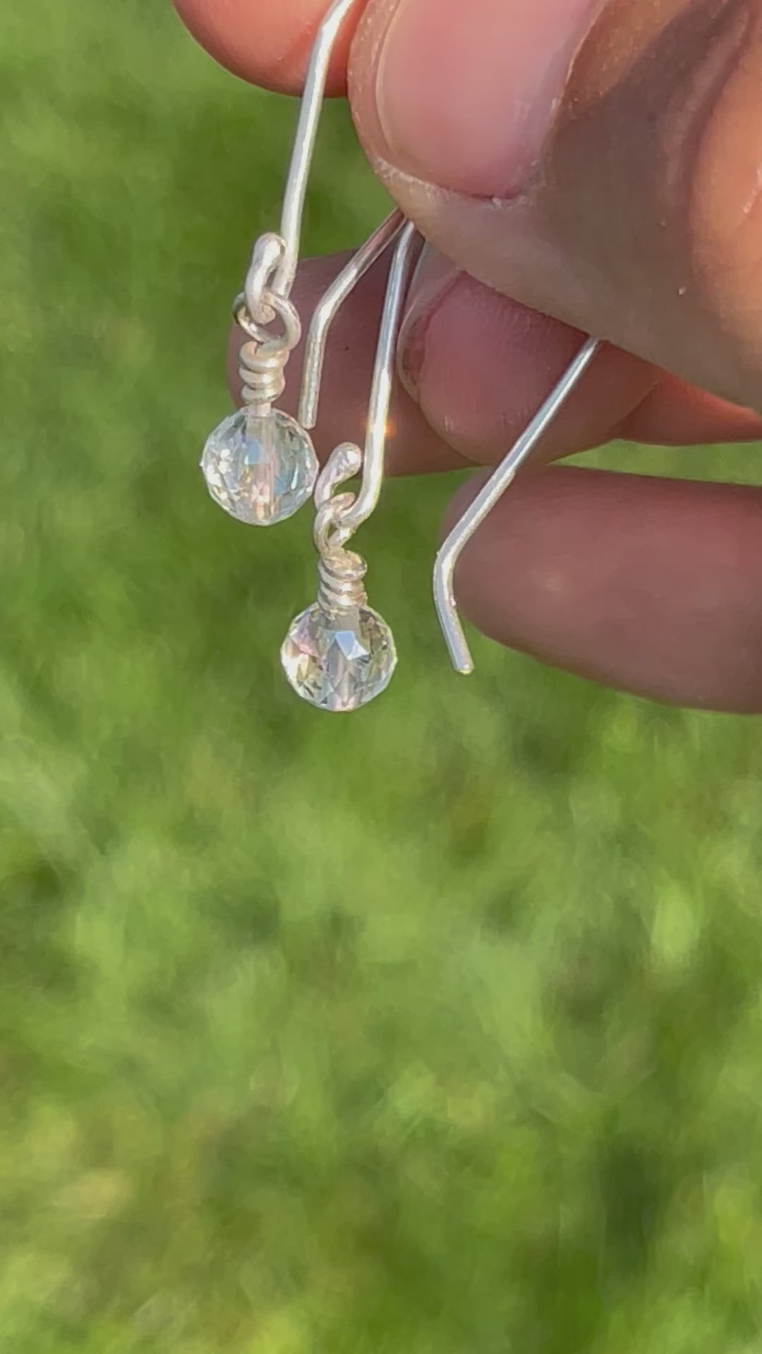 Aura Quartz drop earrings